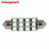 10pcs Ice Blue Festoon Cap 12-3528-SMD 42mm LED Lights Interior Dome Map Trunk Cargo Footwell Replacement Bulbs 12V 6451 560