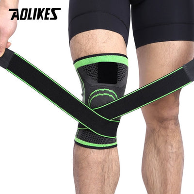 AOLIKES 1PCS 2019 Knee Support Professional Protective Sports Knee |Pad Breathable Bandage Knee Brace Basketball Tennis Cycling