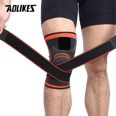 AOLIKES 1PCS 2019 Knee Support Professional Protective Sports Knee |Pad Breathable Bandage Knee Brace Basketball Tennis Cycling