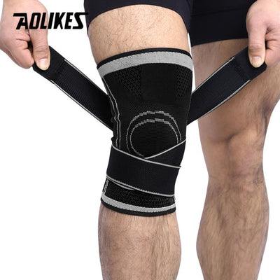 AOLIKES 1PCS 2019 Knee Support Professional Protective Sports Knee |Pad Breathable Bandage Knee Brace Basketball Tennis Cycling